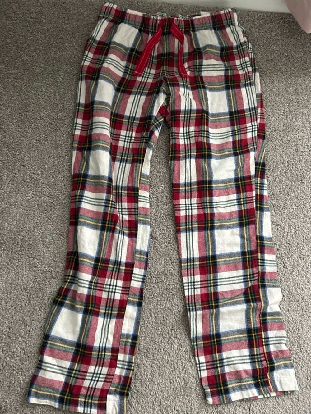 Old Navy Red, White and Green Plaid Flannel Pants